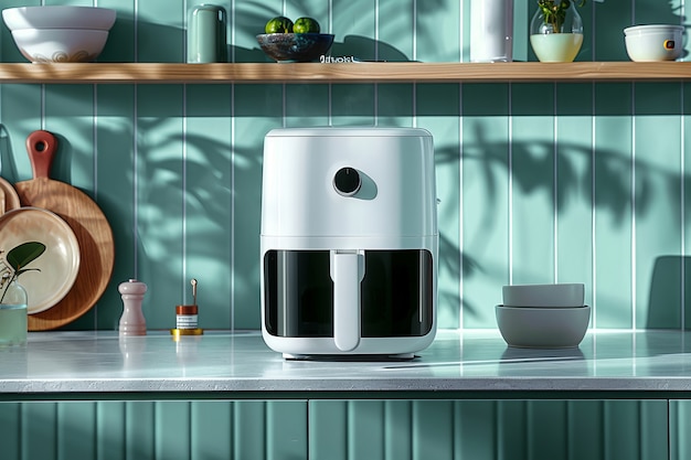 close up on air fryer