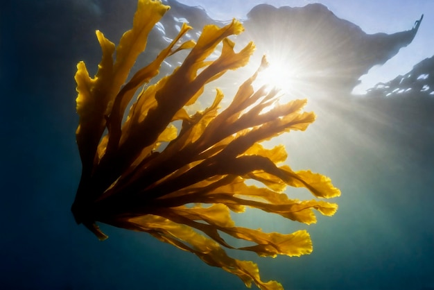 Close up on algae in nature