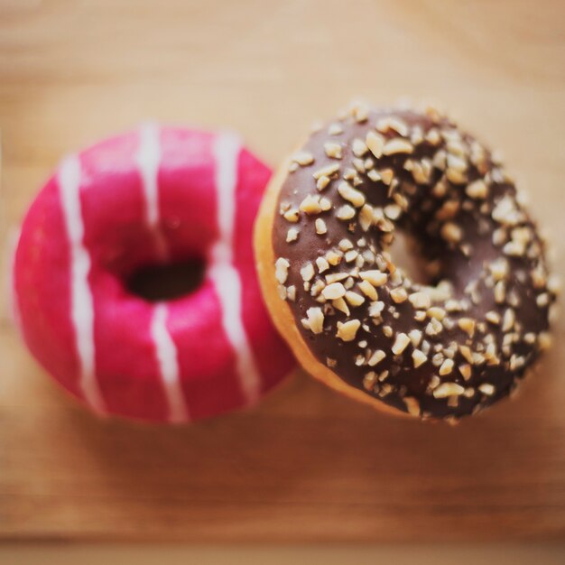 Close-up american glazed doughnouts