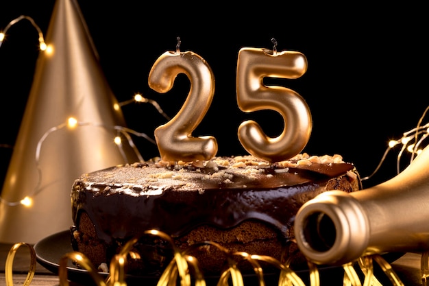 ケーキのクローズアップ周年記念番号