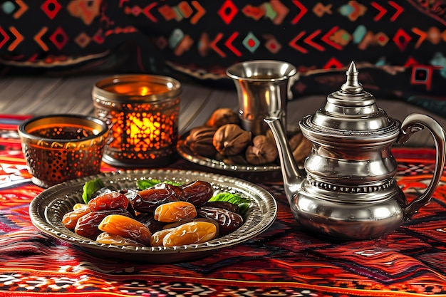 Close up on appetizing ramadan meal