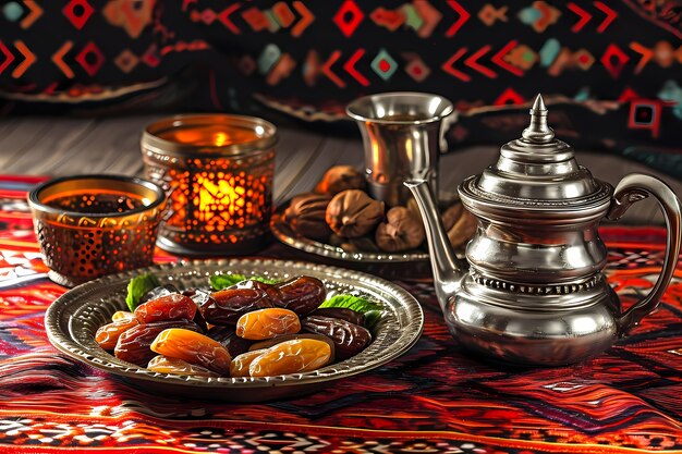 Close up on appetizing ramadan meal