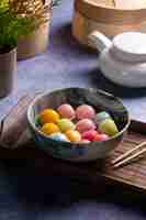 Free photo close up on appetizing tangyuan bowl