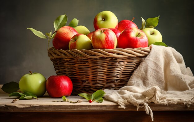 Close up on apple seasonal fruits for winter