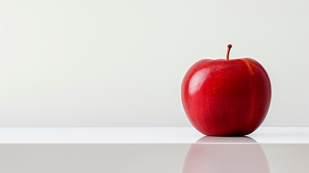 Крупный план яблока на белой доске