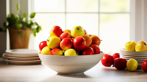 Close up on  apples in bowl