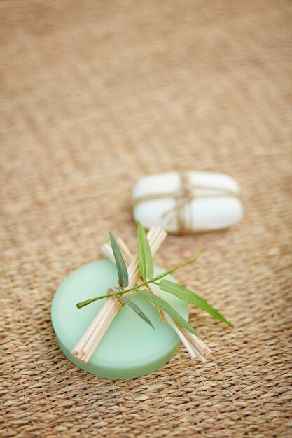 Close-up of aromatic soaps