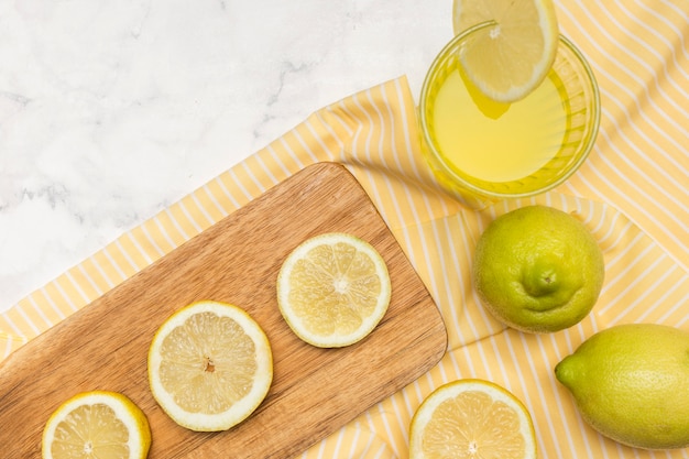 Free photo close-up arrangement of lemons