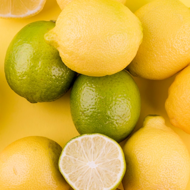 Close-up arrangement of organic fruits