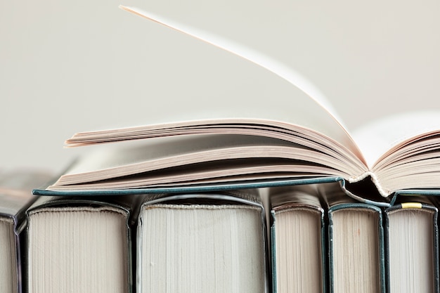 Close-up arrangement with books