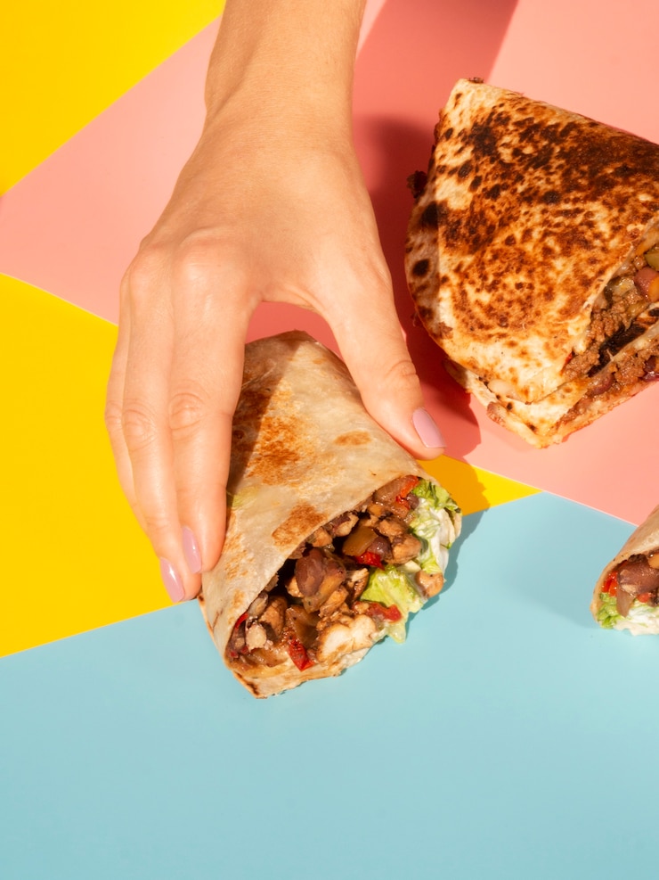 無料Photo おいしいメキシコ料理のクローズアップアレンジ