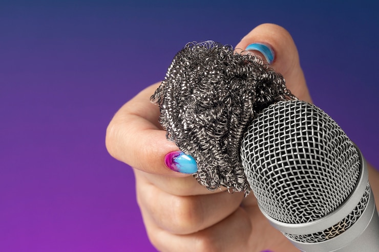 Free Photo close up on asmr recording