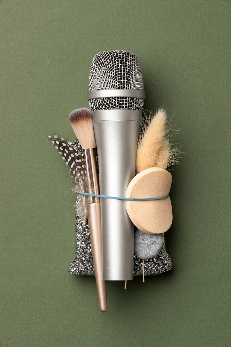 Free Photo close up on asmr recording