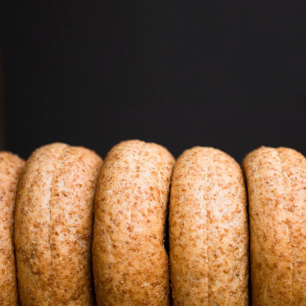 Close-up assortment of bagels