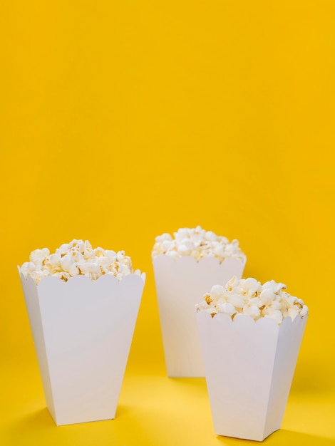 Close-up assortment of popcorn boxes