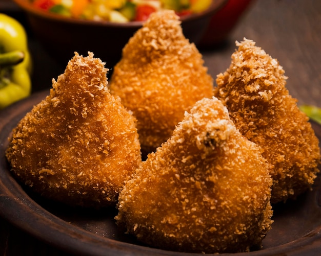 Close-up assortment with delicious brazilian food