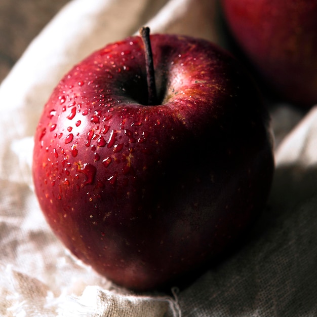 Close-up of autumn apple