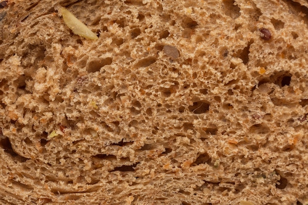 Close-up of baked bread dough