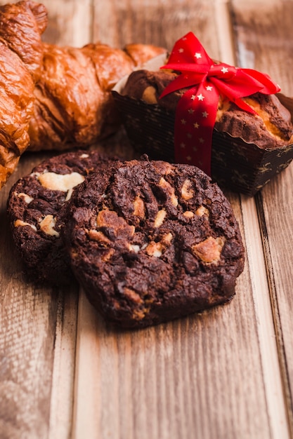 Close-up baked sweets