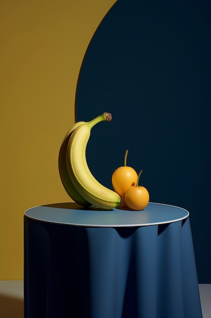 Foto gratuita close up su banana sul podio