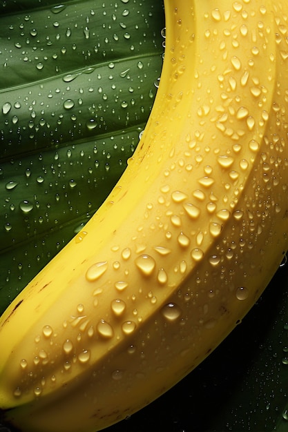 Close up on banana texture