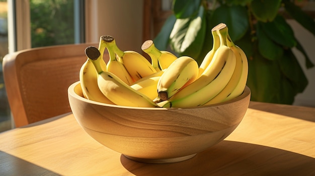 Foto gratuita banane da vicino sul bancone .