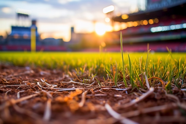 Foto gratuita primo piano sul campo da baseball