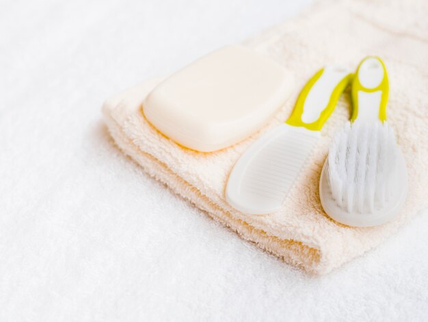 Close-up bath accessories for baby