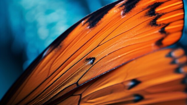 Close up beautiful butterfly wing