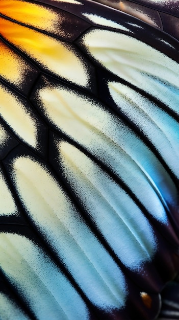 Free photo close up beautiful butterfly wing