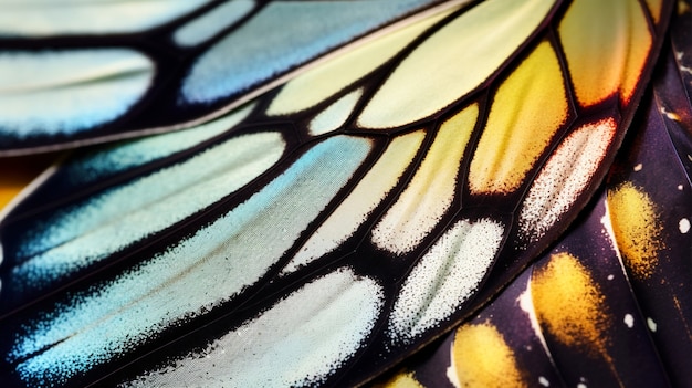 Close up beautiful butterfly wing