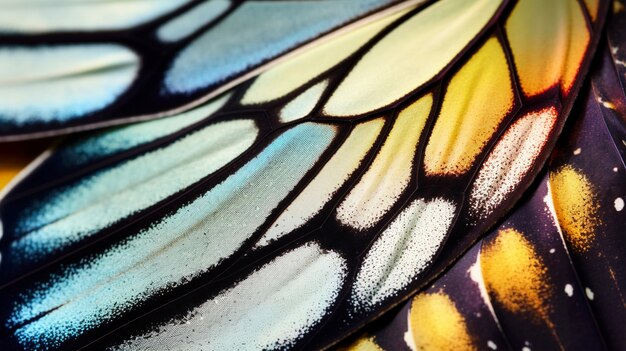 Close up beautiful butterfly wing