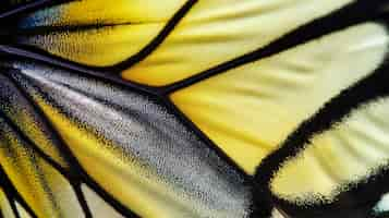 Free photo close up beautiful butterfly wing