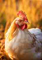 Free photo close up on beautiful chicken