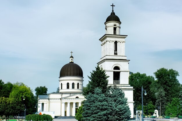 Крупным планом на красивый Христос собор