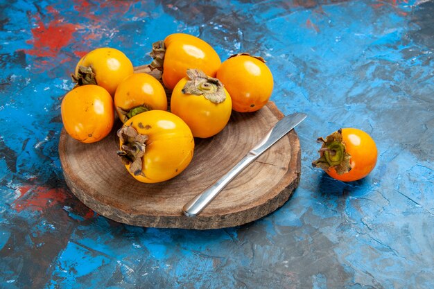 Close up on beautiful diospyros kaki fruits