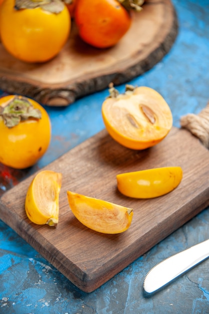 Close up on beautiful diospyros kaki fruits