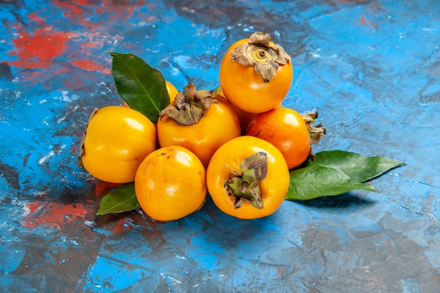 Close up on beautiful diospyros kaki fruits