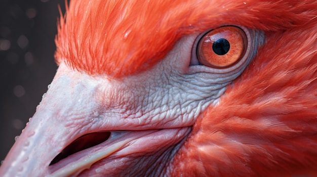 Close up on beautiful flamingo