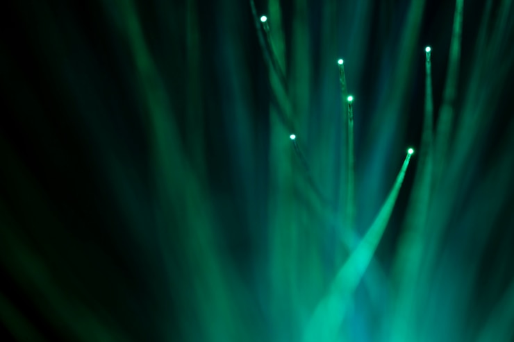 Free Photo close up on beautiful optical fiber details