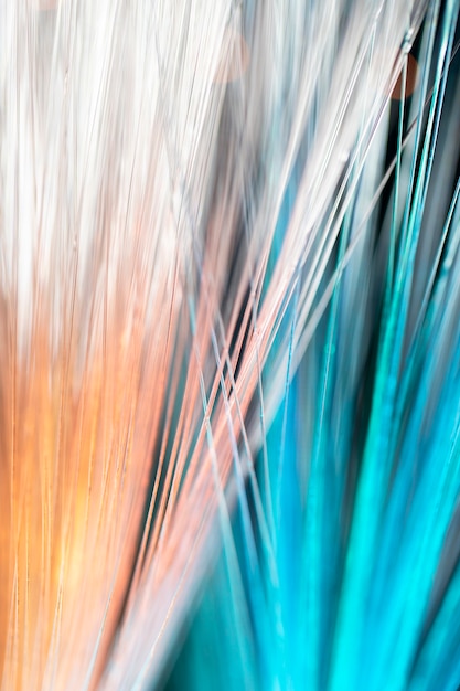 Close up on beautiful optical fiber details