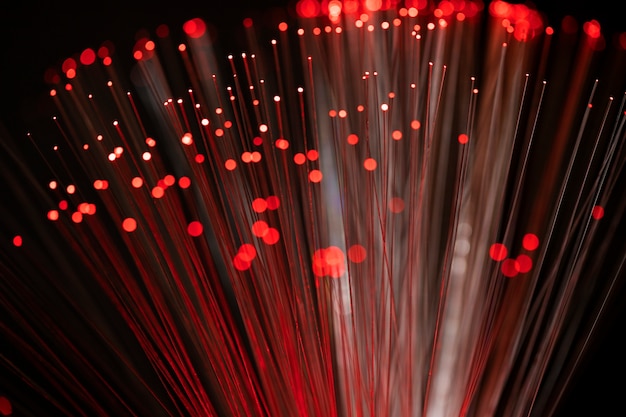 Free photo close up on beautiful optical fiber details