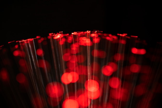 Close up on beautiful optical fiber details