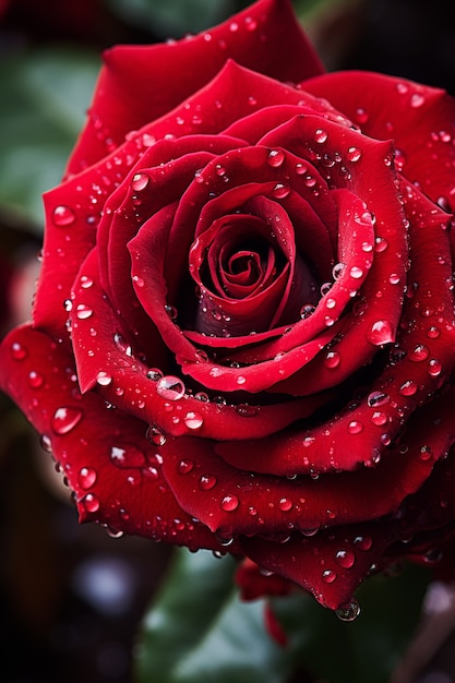 Close up on beautiful red rose