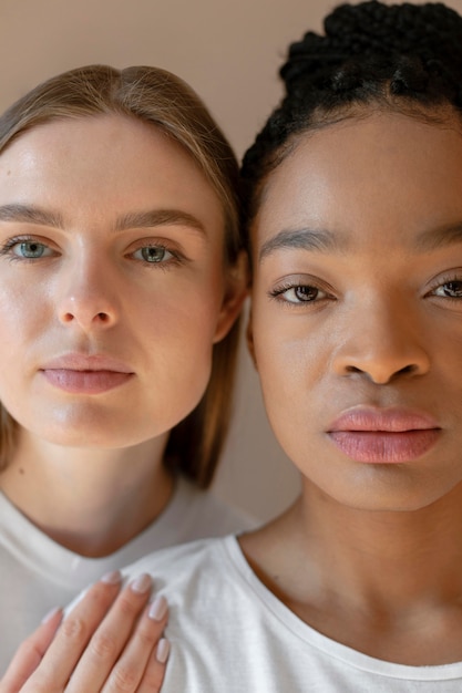 Close up beautiful women portrait