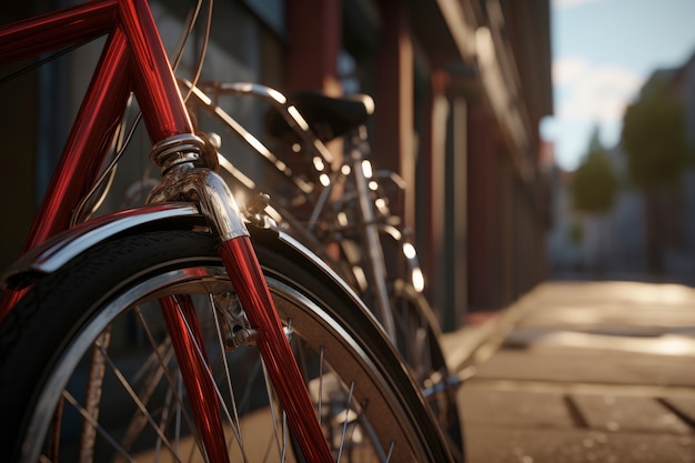 Free photo close-up of bicycle details and parts