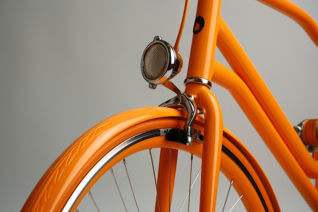 自転車の詳細と部品のクローズアップ
