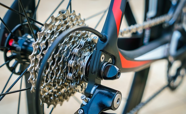 Free photo close up of bicycle gears