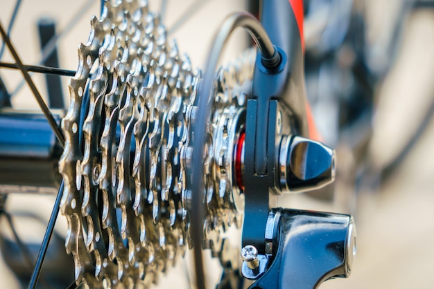 Close up of Bicycle gears