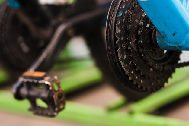 Close-up bicycle mechanics
